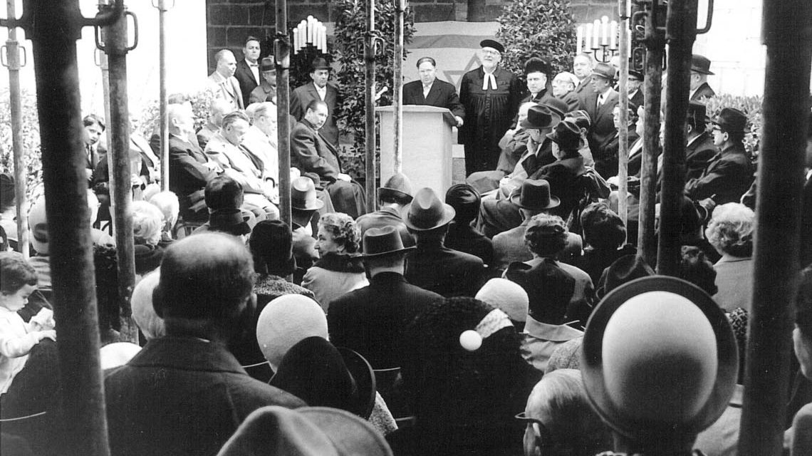 Jüdische Gemeinde Wiesbaden: Grundsteinlegung am 4. April 1965