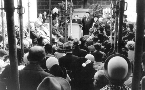 Jüdische Gemeinde Wiesbaden: Grundsteinlegung am 4. April 1965