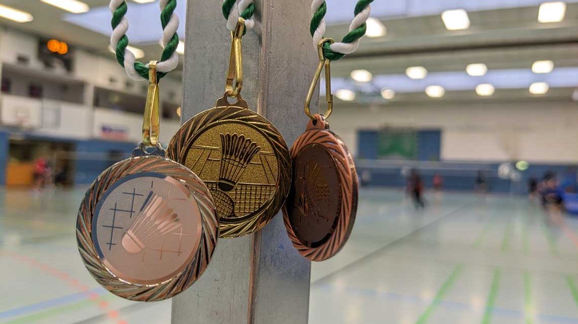 Medaillen beim Badminton Neujahrsturnier