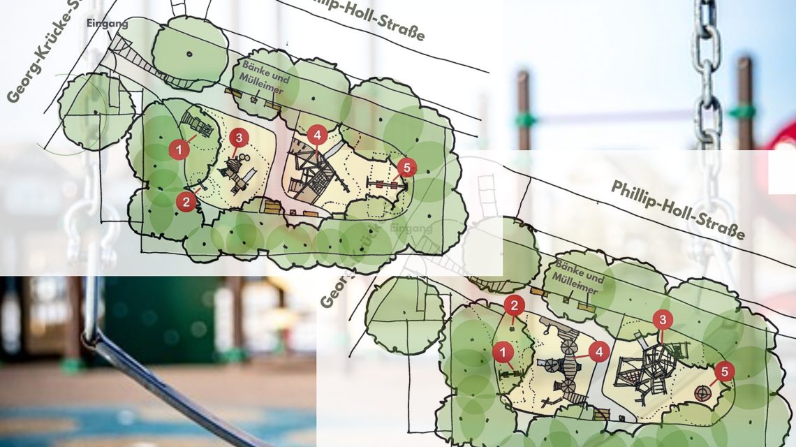 Entwürfe zum Kinderspielplatz Philipp-Holl-Straße