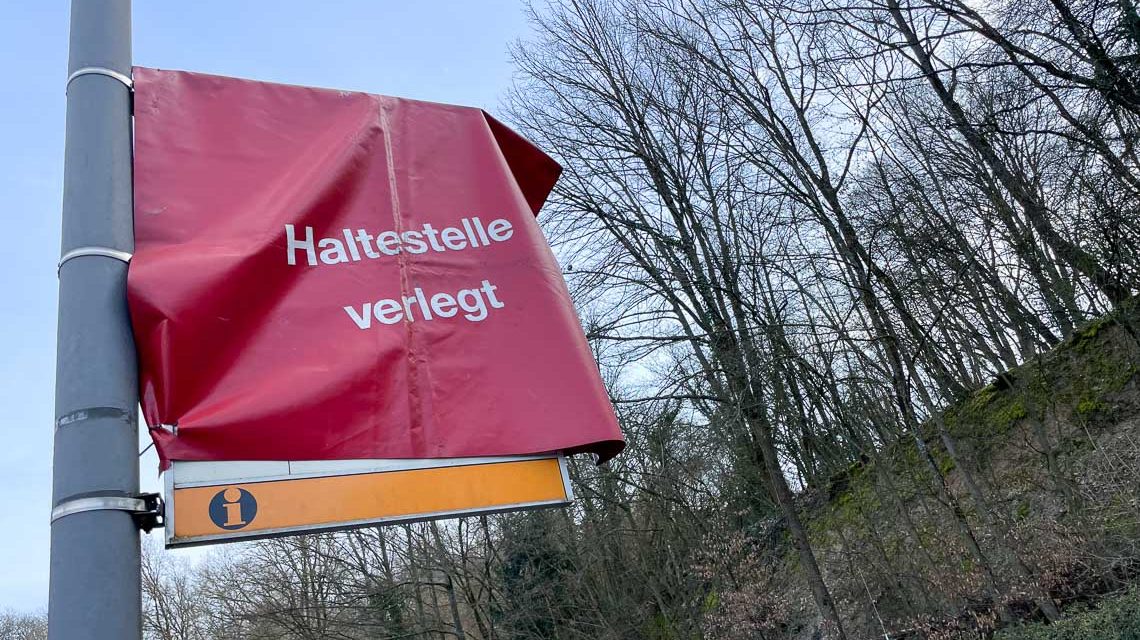 Haltestelle verlegt!