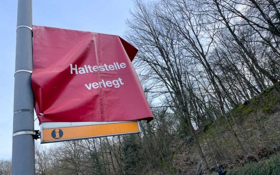 Haltestelle verlegt!