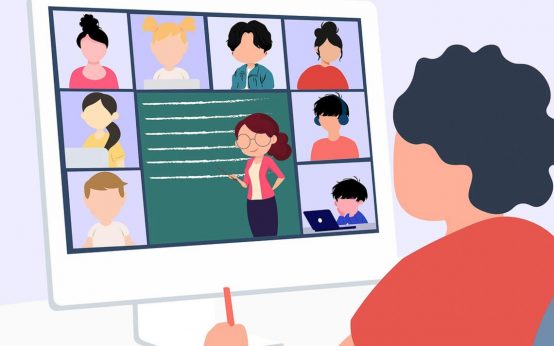 Online- und Hybrid-Sitzungen schematisch dargestellt