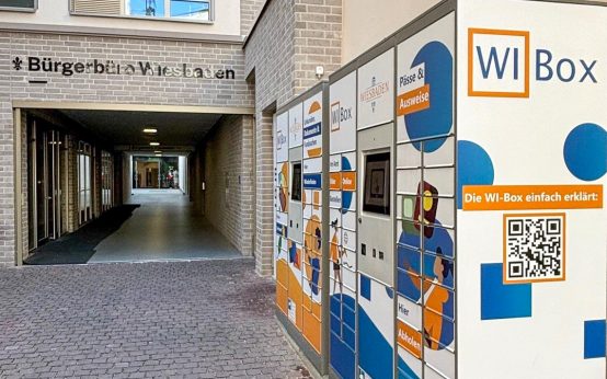 WI-Box an ihrem neuen Platz am Bürgerbüro