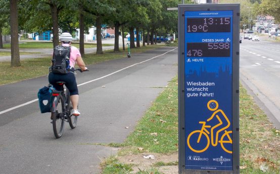 Zählstellen für Fahrradfahrer