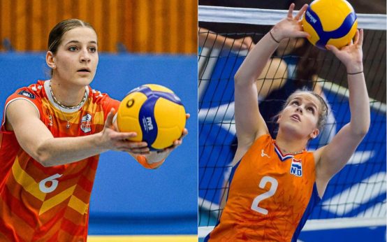 Sanne Konijnenberg (li.) und Hanna Weinmann: Zwei neue Spielmacherinnen beim VC Wiesbaden – eine mit internationaler Erfahrung, eine mit großer Perspektive.